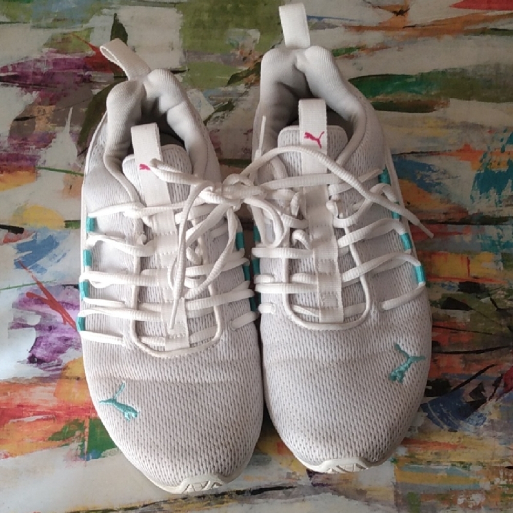 Puma White Running Shoes Sneakers